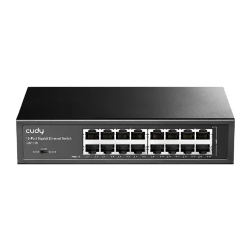 Cudy GS1016, unmanaged, Gigabit Ethernet 10/100/1000, 16 portų