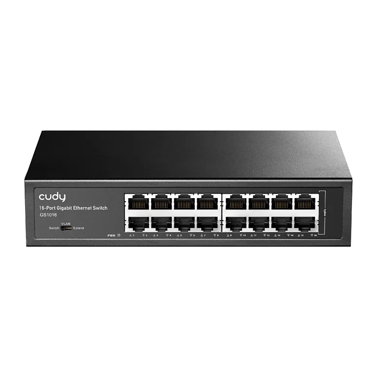 Cudy GS1016 network switch Cudy GS1016, unmanaged, Gigabit Ethernet 10/100/1000, 16 portų