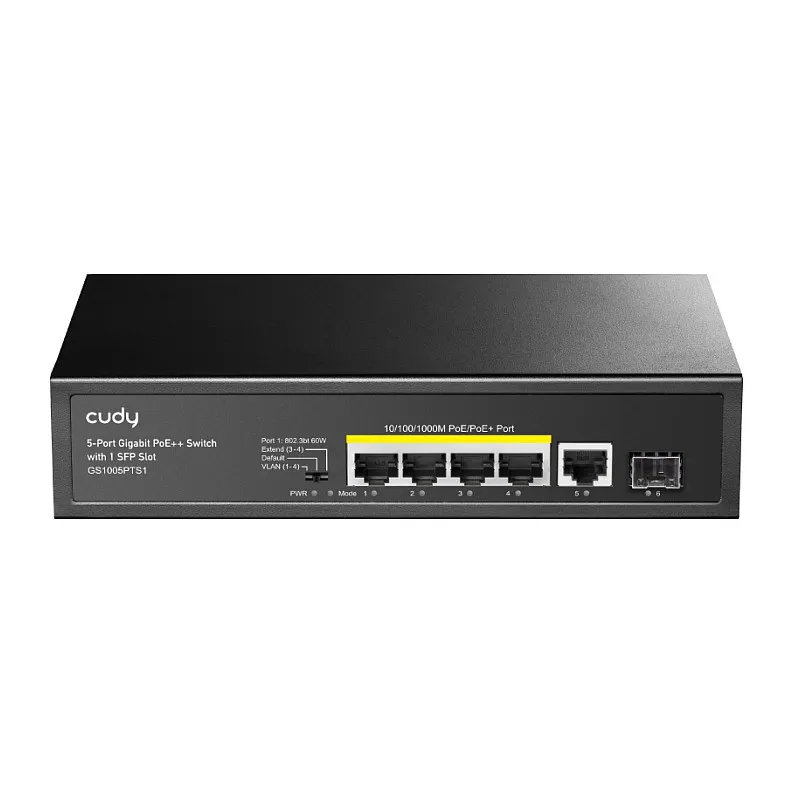 Cudy GS1005PTS1 network switch Cudy GS1005PTS1, Gigabit Ethernet su 5 RJ-45 prievadais
