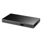 Cudy GS1028PS2 komutatorius, matomas iš šono, su RJ-45 prievadais