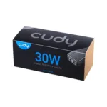 Cudy POE200 PoE adapter, matomas iš šono su LED indikatoriais