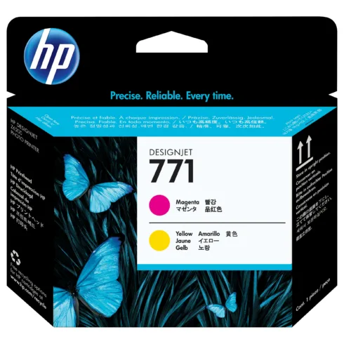 Spausdinimo galvutė HP 771 (CE018A), purpurinės ir geltonos spalvos