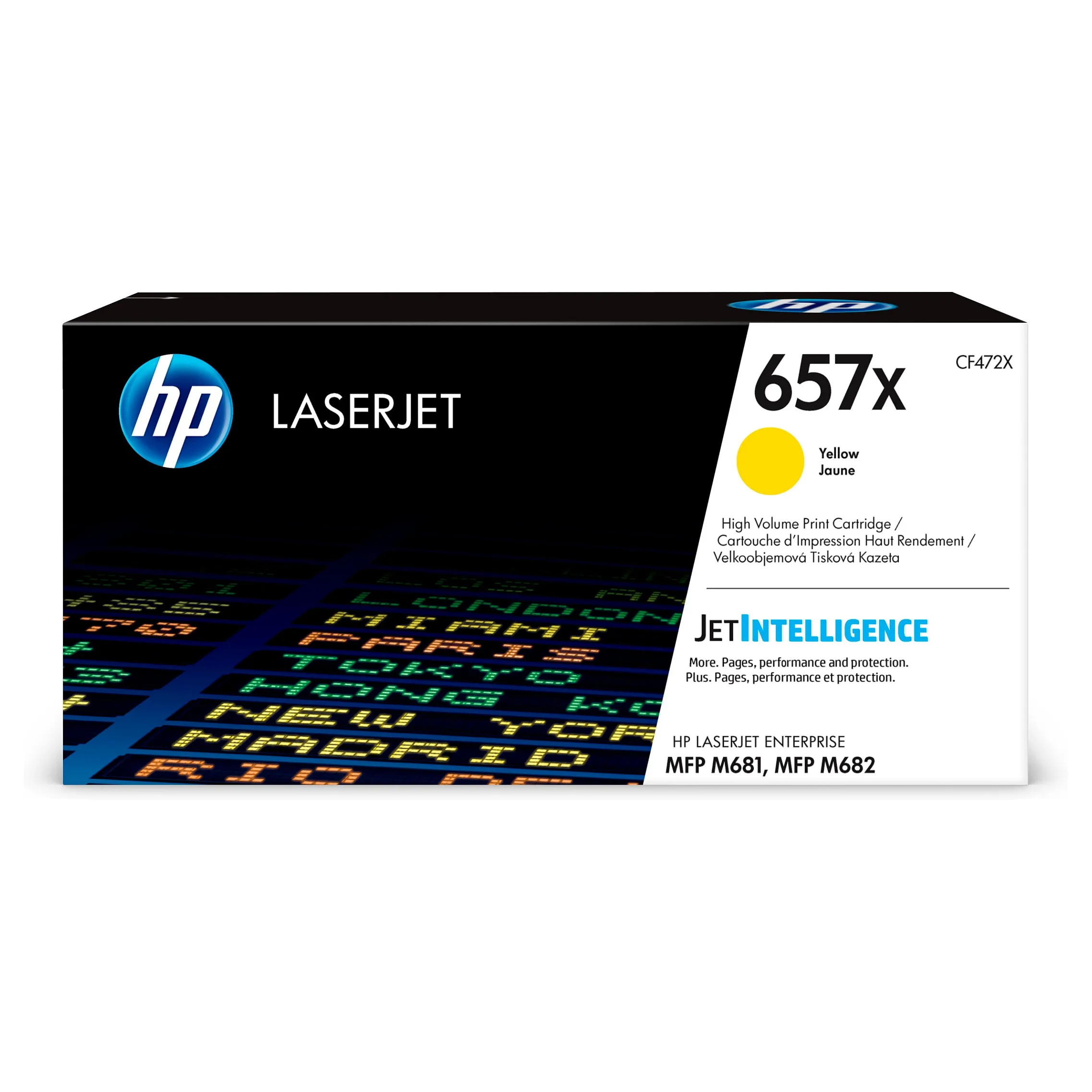 HP 657X High Yield Yellow Original LaserJet toner cartridge Tonerio kasetė HP 657X High Yield (CF472X), geltonos spalvos