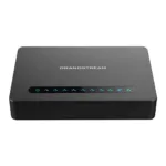 Grandstream HT818 VoIP adapter, šoninis vaizdas su LED indikatoriais