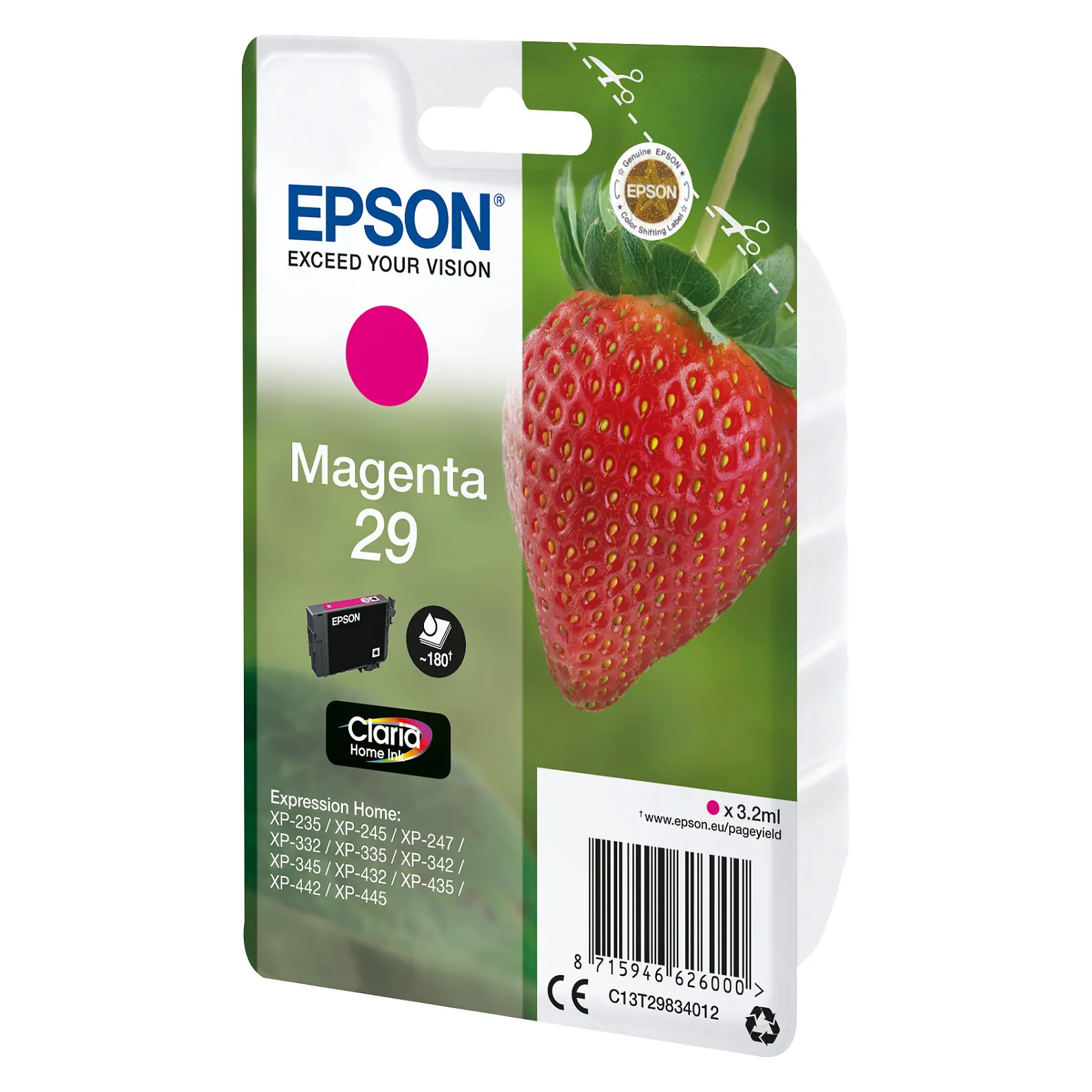 Epson Strawberry C13T29834012 ink cartridge Rašalo kasetė Epson Strawberry C13T29834012