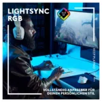 Logitech G502 X PLUS pelė, šoninis vaizdas su matomais mygtukais ir ratuku