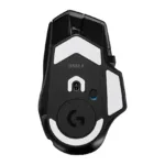 Logitech G G502 X PLUS pelė, šoninis vaizdas su mygtukais ir ratuku