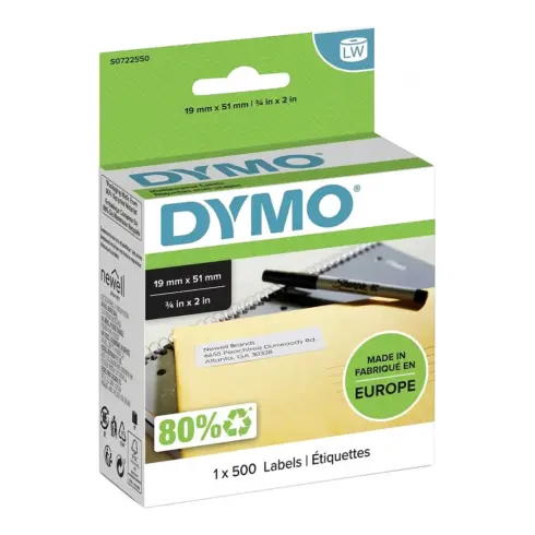 Spausdintuvo priedas DYMO LW, Multi-Purpose Labels, 19 x 51 mm, S0722550