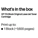 Tonerio kasetė HP 17A (CF217A), juodos spalvos, vaizdas 3