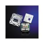 Tinklo kabelis Telegärtner Dose AMJ45 UP/50 2 x RJ-45 Kat.6 Class E alpinweiss (25.16.8650), vaizdas 2