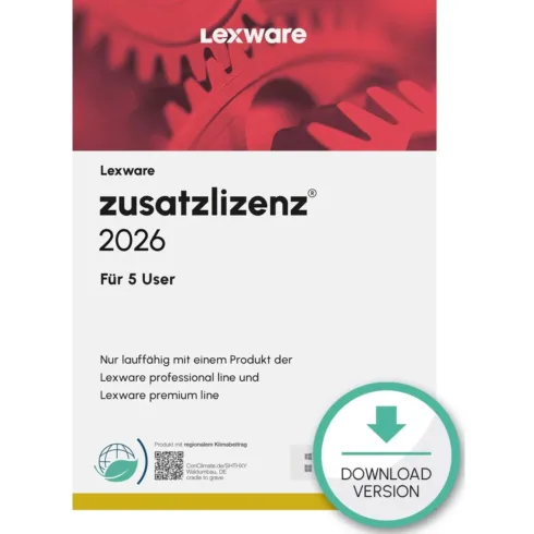 Lexware Zusatzlizenzen 2026 für 5 User - ABO - ESD-Download
