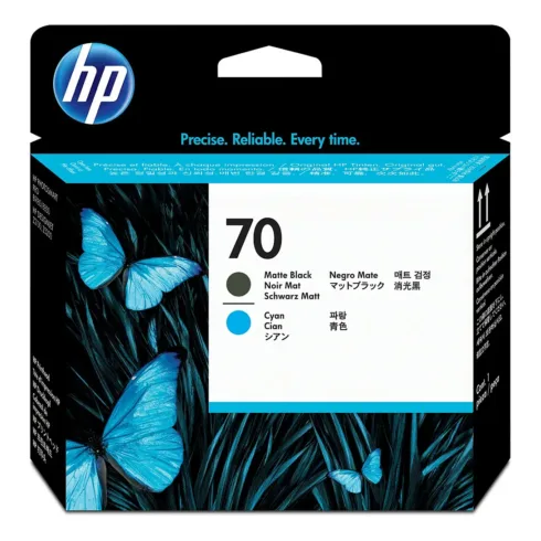 HP 70 Matte Black and Cyan DesignJet Printhead print head