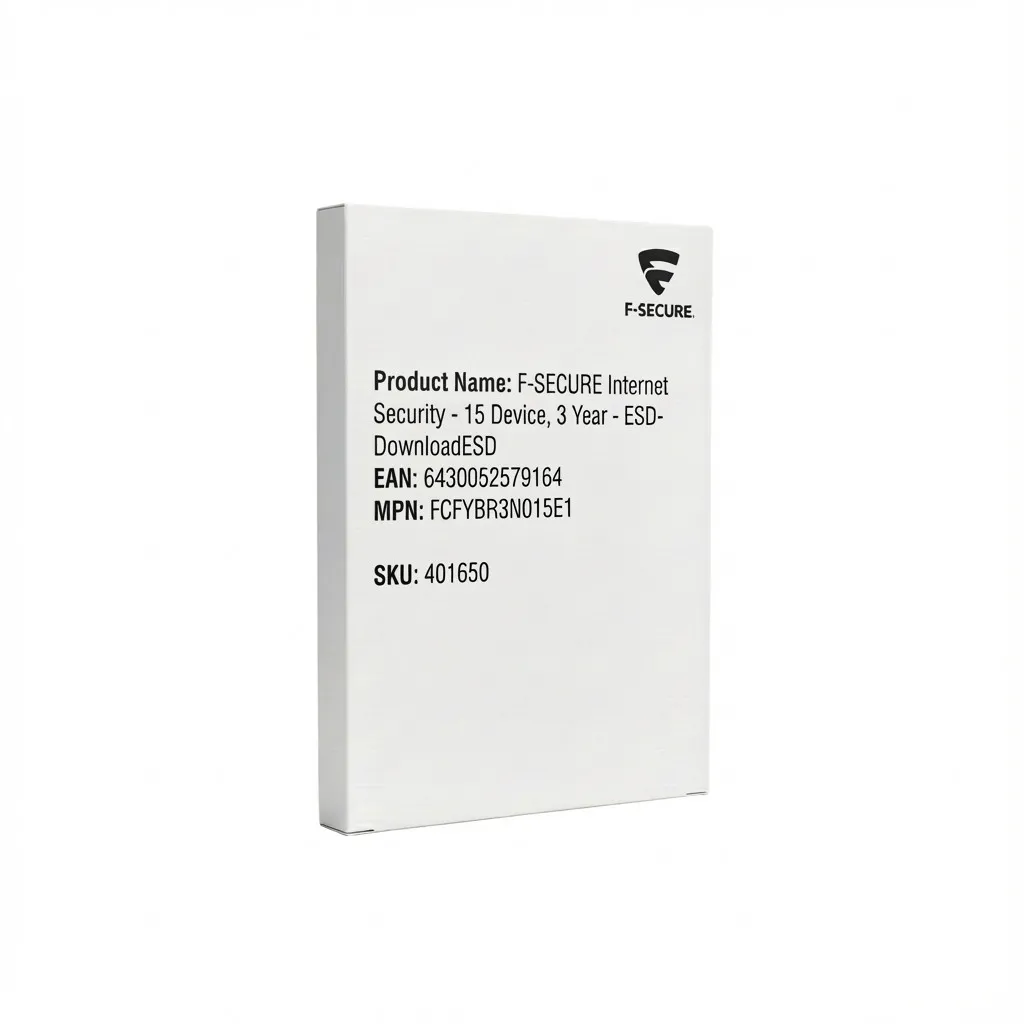 F-SECURE Internet Security - 15 Device. 3 Year - ESD-DownloadESD F-SECURE Internet Security - 15 įrenginių, 3 metų prenumerata