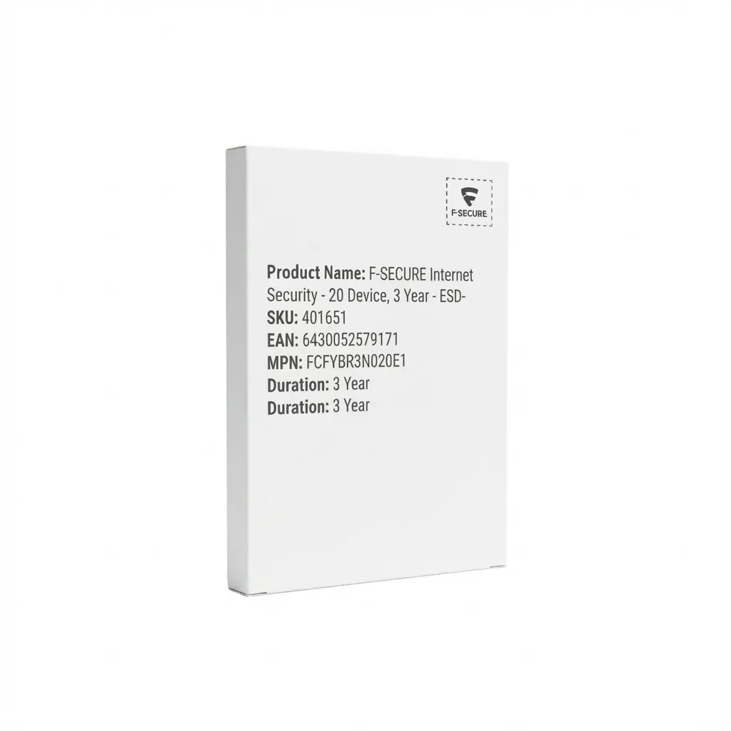 F-SECURE Internet Security - 20 Device. 3 Year - ESD-DownloadESD F-SECURE Internet Security - 20 įrenginių, 3 metų prenumerata