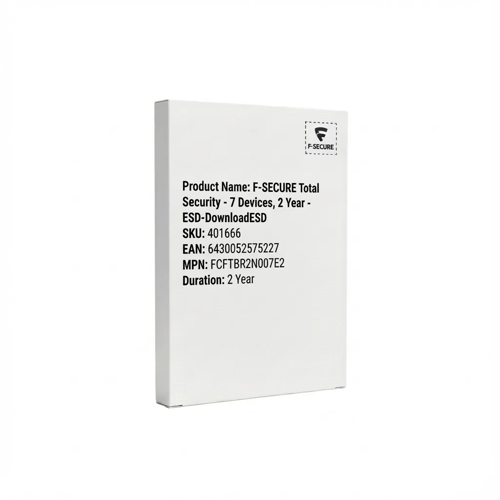 F-SECURE Total Security - 7 Devices. 2 Year - ESD-DownloadESD F-SECURE Total Security - 7 įrenginiai, 2 metai, ESD atsisiuntimas