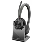 HP Poly Voyager 4320 ausinės su BT700 dongle ir įkrovimo stovu, šoninis vaizdas