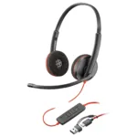 HP Poly Blackwire 3220 Stereo USB-C Headset +USB-C/A Adapter (Bulk)