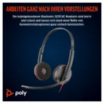 HP Poly Blackwire 3220 Stereo USB-C Headset +USB-C/A Adapter (Bulk)