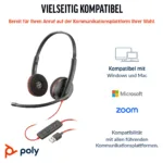 HP Poly Blackwire 3220 Stereo USB-C Headset +USB-C/A Adapter (Bulk)