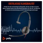 HP Poly Blackwire 3210 Monaural USB-C Headset +USB-C/A Adapter (Bulk)