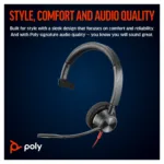 HP Poly Blackwire 3310 Monaural Microsoft Teams Certified USB-C Headset +USB-C/A Adapter