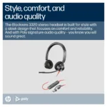 HP Poly Blackwire 3320 Stereo Microsoft Teams Certified USB-C Headset +USB-C/A Adapter