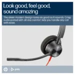 HP Poly Blackwire 3320 Stereo Microsoft Teams Certified USB-C Headset +USB-C/A Adapter