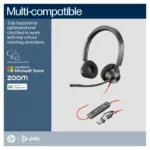HP Poly Blackwire 3320 Stereo Microsoft Teams Certified USB-C Headset +USB-C/A Adapter
