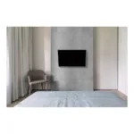 Neomounts WL40-550BL12 TV laikiklis, šoninis vaizdas su montavimo detalėmis