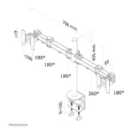 Monitoriaus laikiklis Neomounts FPMA-D960D, vaizdas 7