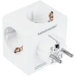 Steckdosenwürfel mit 3x Schutzkontakt-Buchse, USB-C (20W, PD 3.0) und USB-A Buchse (18W), weiß