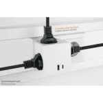 Steckdosenwürfel mit 3x Schutzkontakt-Buchse, USB-C (20W, PD 3.0) und USB-A Buchse (18W), weiß