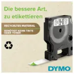 Etikečių juostelė DYMO D1 Standard, Black on White, 9mm (S0720680), vaizdas 14