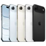 Apple iPhone Air, vaizdas iš šono, rodo ekraną ir mygtukus