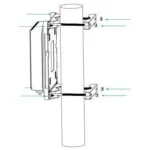 Komutatorius ALLNET Switch unmanaged outdoor 3 Port Gigabit 100W zbh. Mast-Montage/Pole-Mount (ALL-SGO83-Pole-Kit), vaizdas 2