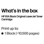 Tonerio kasetė HP 81A (CF281A), juodos spalvos, vaizdas 3