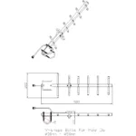 ALLNET Antenne 868MHz 10dbi Antenne (N-Female) YAGI ANT-868-10dbi-Yagi LoRA HELIUM IoT