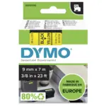 Etikečių juostelė DYMO D1 Standard, Black on Yellow, 9mm (S0720730)