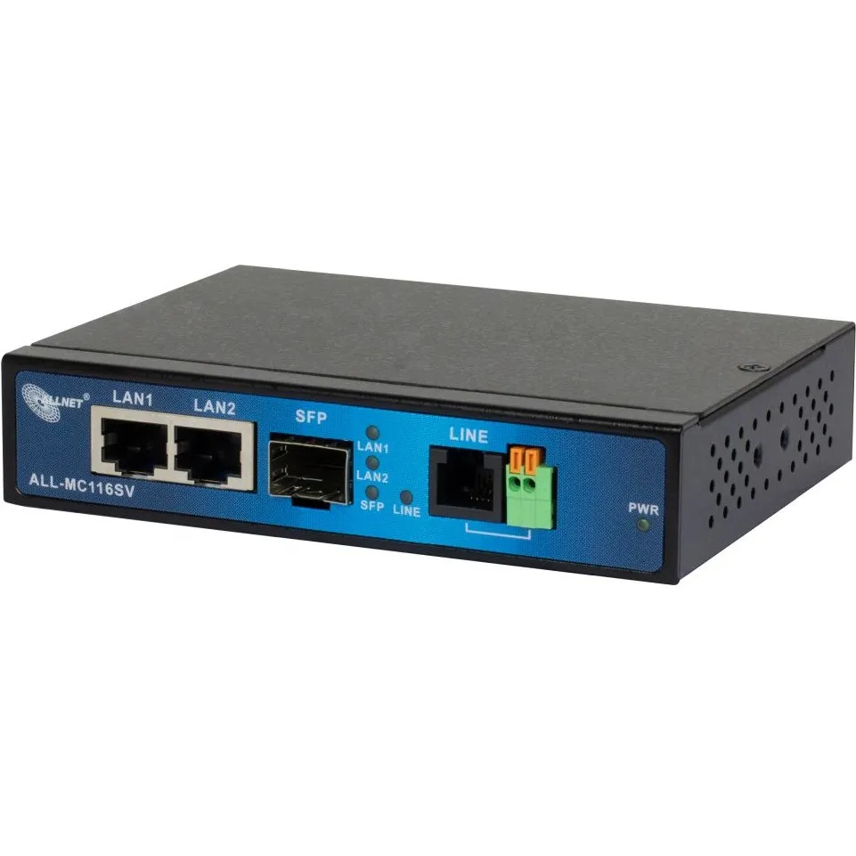 Z ALLNET ISP Bridge Modem VDSL2 mit Vectoring/Point-to-Point Slave-Modem unmanaged ALL-MC116SV-VDSL2 Maršrutizatorius ALLNET ISP Bridge Modem VDSL2 mit Vectoring/Point-to-Point Slave-Modem unmanaged ALL-MC116SV-VDSL2