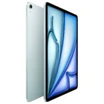 Apple iPad Air 13 colių, matomas iš šono su ekrano apšvietimu