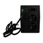 Green Cell UPS01LCD, vaizdas iš šono su matomais AC lizdais