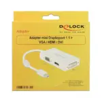 Vaizdo laidas ar adapteris DeLOCK 0.16m DisplayPort/VGA + HDMI + DVI (62630), vaizdas 3