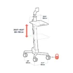 Monitoriaus laikiklis Ergotron Neo-Flex LCD Cart (24-206-214), vaizdas 4