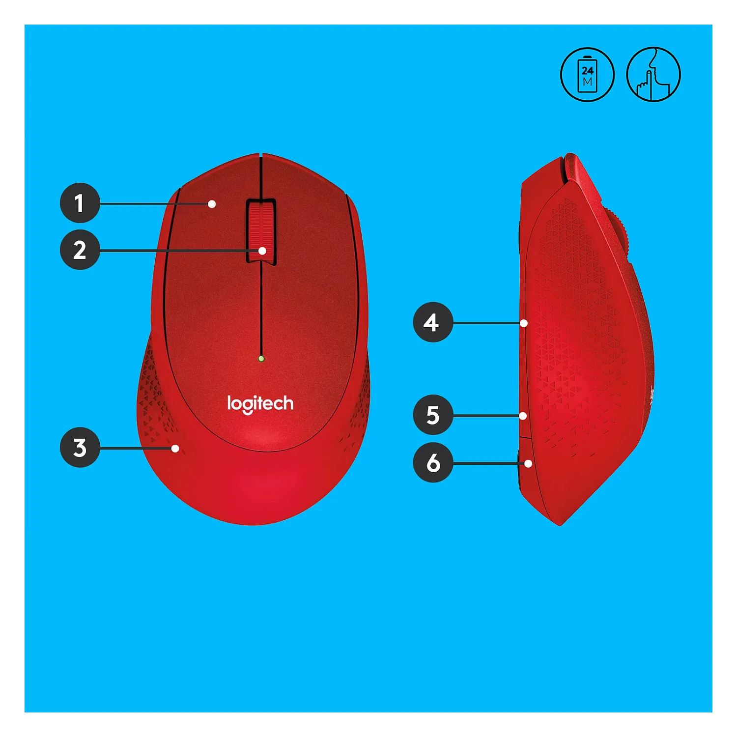 Logitech M330 Silent Plus mouse Pelė Logitech M330 Silent Plus (910-004911)