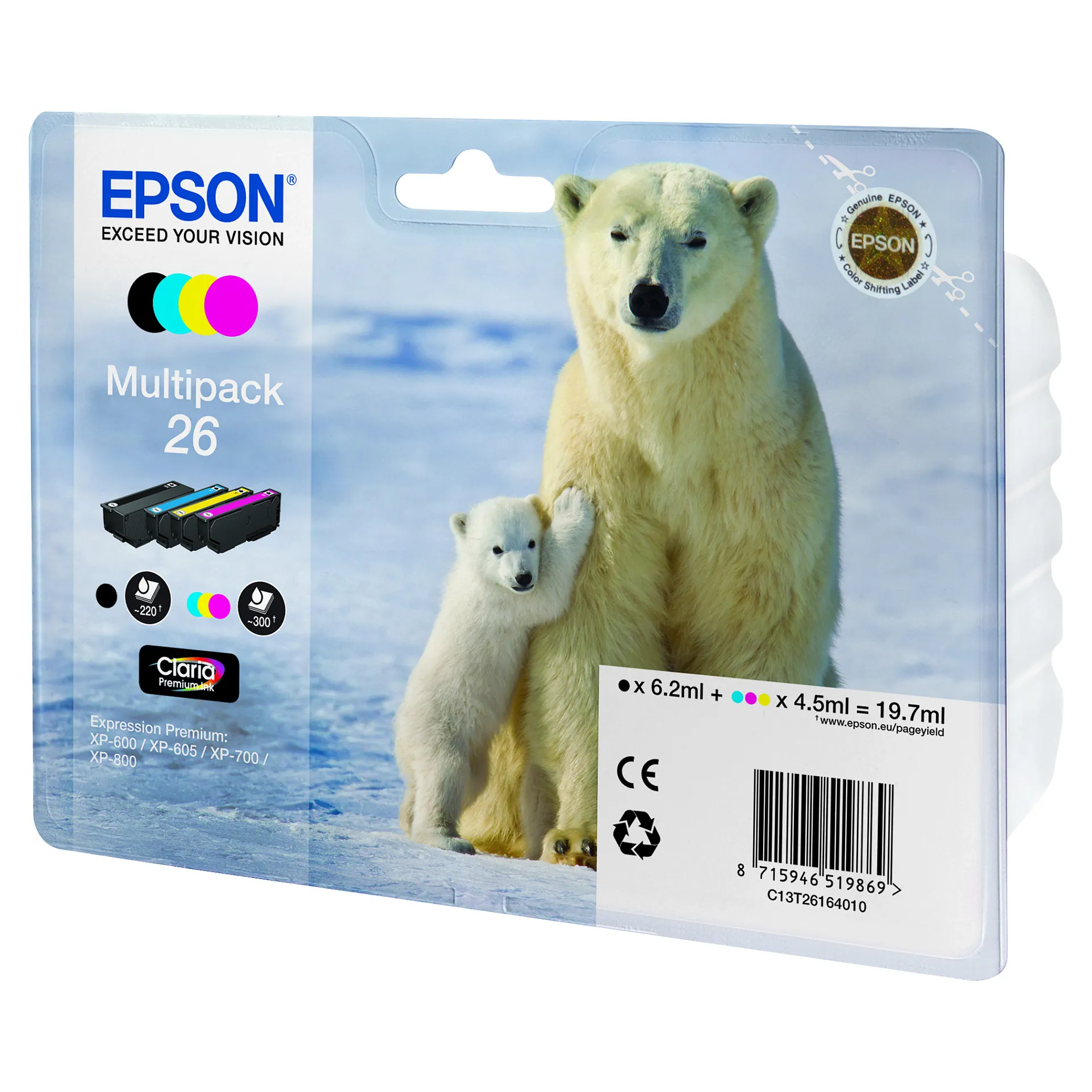 Epson Polar bear C13T26164010 ink cartridge Epson Polar bear C13T26164010 ink cartridge