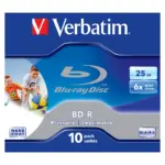 Garso įrangos priedas Verbatim BD-R SL 25GB 6x Printable 10 Pack Jewel Case (43713)