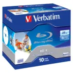 Garso įrangos priedas Verbatim BD-R SL 25GB 6x Printable 10 Pack Jewel Case (43713), vaizdas 4