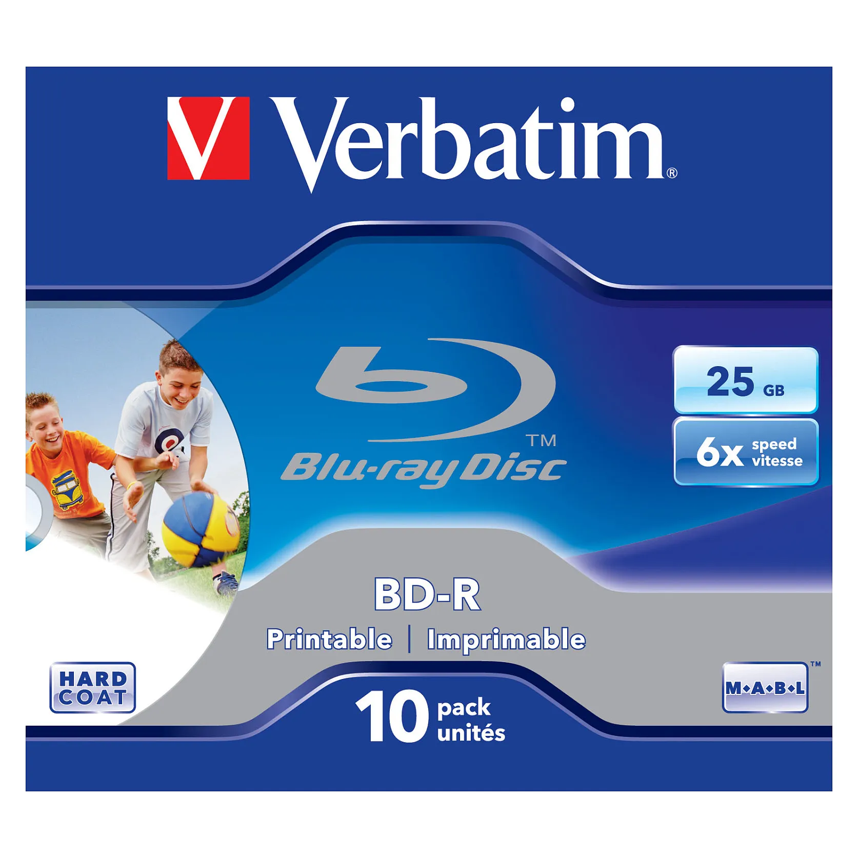 Verbatim BD-R SL 25GB 6x Printable 10 Pack Jewel Case Garso įrangos priedas Verbatim BD-R SL 25GB 6x Printable 10 Pack Jewel Case (43713)