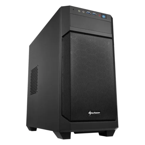 Sharkoon V1000, Mini Tower, micro ATX, juodas korpusas