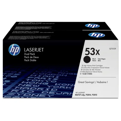Spausdintuvo priedas HP Toner 53X Q7553XD Schwarz Doppelpack je 7.000 Seiten